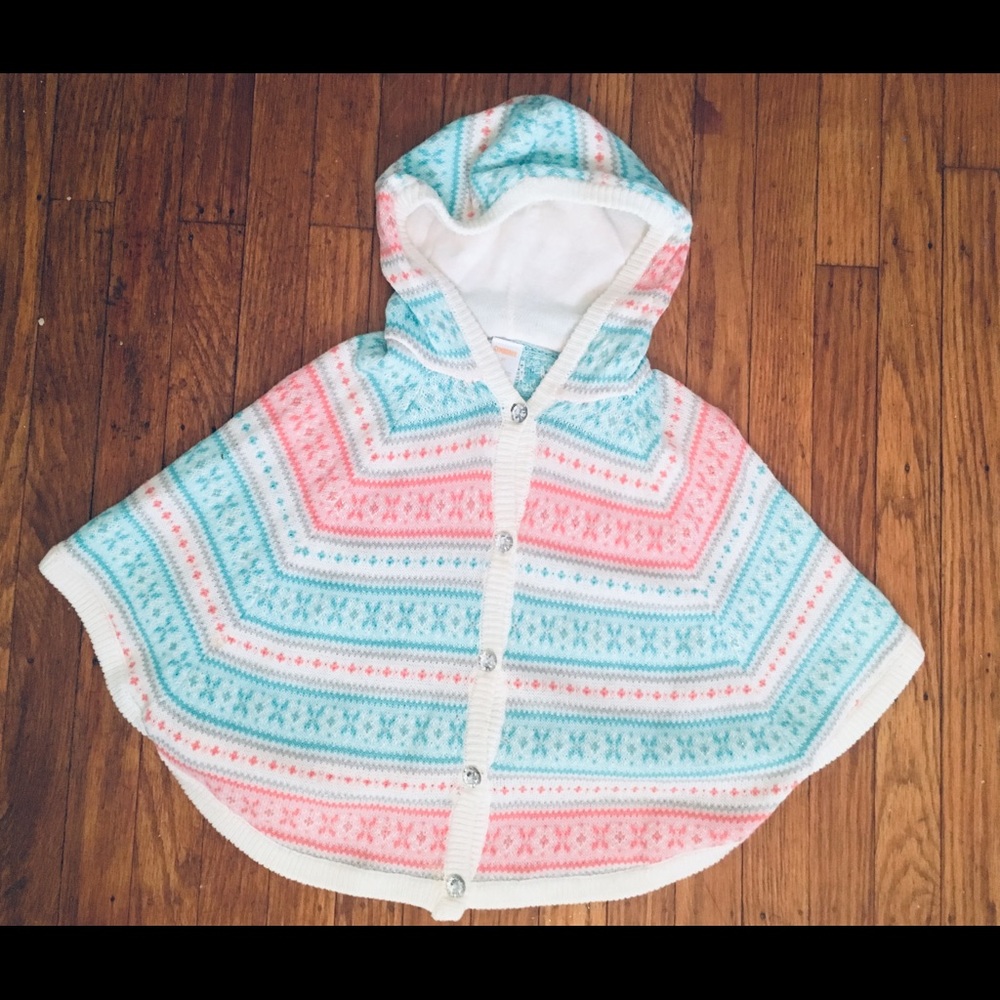 Gymboree Girl’s Hooded Sweater Poncho Cape